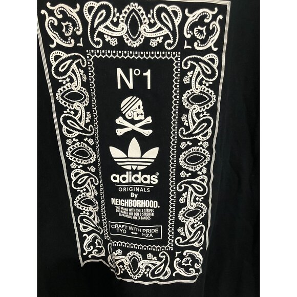 Adidas X Neighborhood Big Logo Paisley T-Shirt, Black, Size XL, Originals Tokyo - Picture 2 of 4